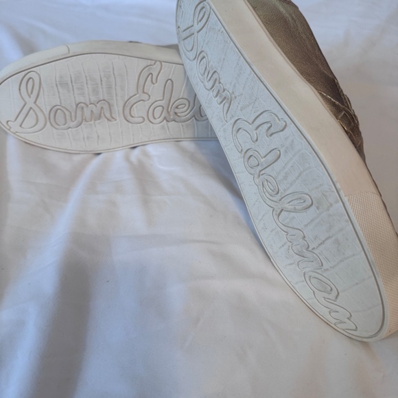 Sam Edelman Gold Eda Slip-On Sneakers – Size 7 – NWOT - Picture 3 of 6